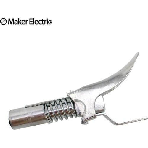 Grease Gun Head Silver Heavy-duty Quick Release Lock Pliers High Pressure Nozzle Coupler Onto Zerk Fittings Free Shipping