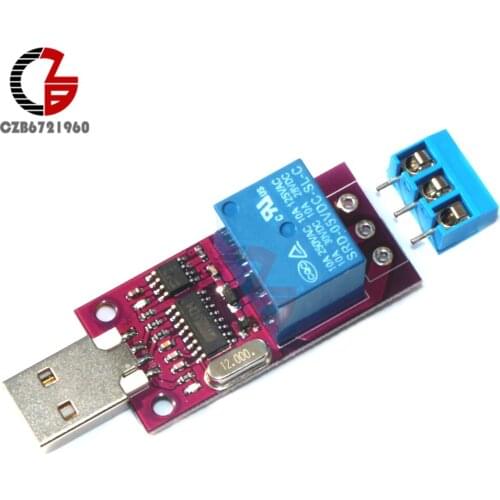 USB CH340 Smart Programmable Time Delay Relay Module DC 5V 1 CH Timing Delay CH340G USB Timer Control Switch Board USB to TTL