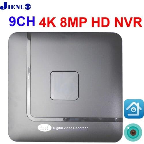 Xmeye 4K/8MP/5M/1080P 9CH NVR Video Recorder 9 Channel Motion Detect P2P For IP Camera CCTV Surveillance Security System JIENUO