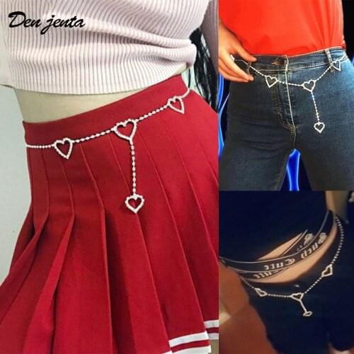 Women Belly Chain Belt Sexy Silver Color Chain Charm Crystal Waist Chain Body Jewelry For Prom Party Clothing & Accessories