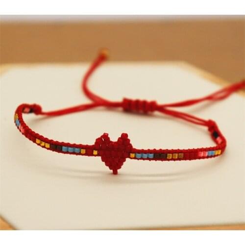 ZHONGVI Heart Bracelet MIYUKI Pulseras Mujer Moda Women Bohemian Bileklik Cuff Bracelets Jewelry Couples Lover Gift Dropshipping
