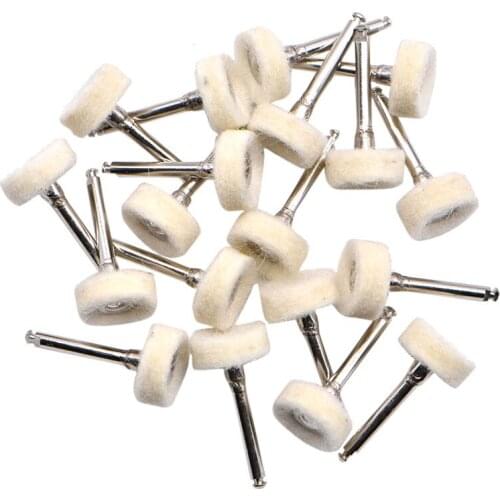 10Pcs/lot Dental Polishing Wheel Wool Cotton Polishing Teeth Polisher Brushes Polishers for Low Speed Contra Angle Handpiece