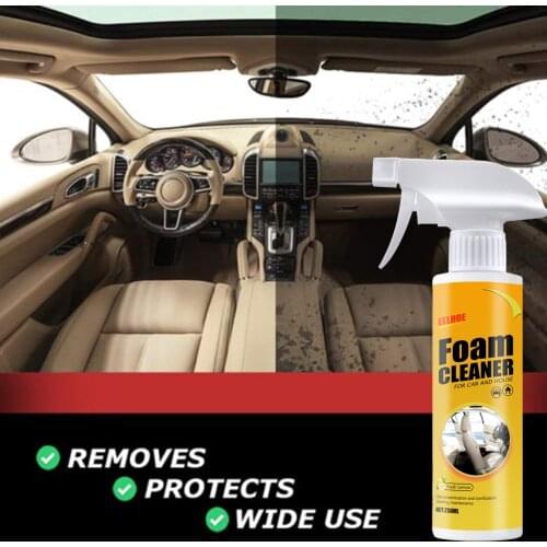 250ml Multi-purpose Foam Cleaner Anti-aging Cleaning Automoive Car Interior Home Cleaning Foam Cleaner Home Cleaning Foam Trendy