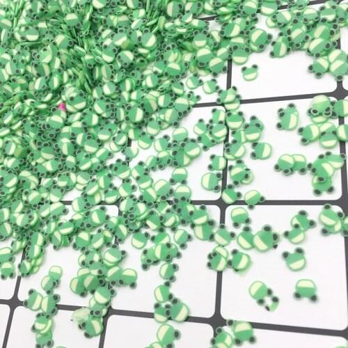 100g 3d Frog Head Slices Polymer Clay Sprinkles for Crafts Nail Art Decorations DIY Filling Phone Accessories:5mm