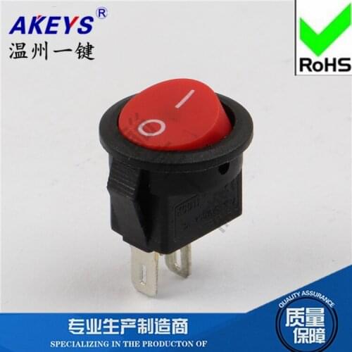 5 Pcs Grinders Electric kettle Red round second gear two-foot opening 15MM ship type switch KCD1-204-2P