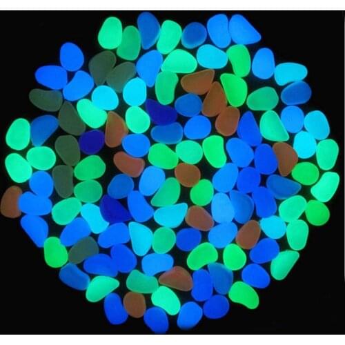 50Pcs Glow in the Dark Garden Pebbles Glow Stones Rocks for Walkways Garden Path Patio Lawn Garden Yard Decor Luminous