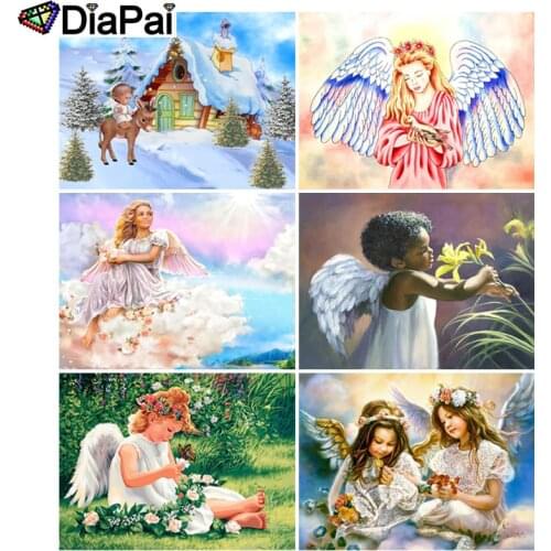 DIAPAI 5D DIY Diamond Painting 100% Full Square/Round Drill "Angel beauty character" 3D Embroidery Cross Stitch Home Decor