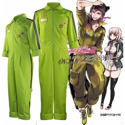 Anime Cosplay Super DanganRonpa 2 Despair Kazuichi Souda Cosplay Costume Men Women Female Jumpsuit Party Halloween Costume