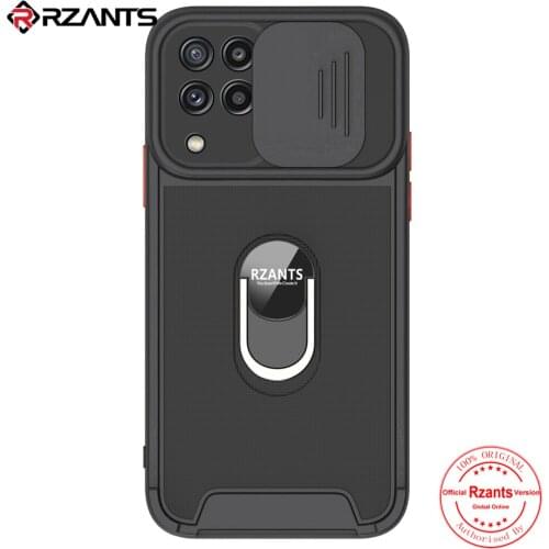 Rzants For Samsung Galaxy A22 4G Case Shockproof 360 Ring Holder Lens Protection Color Key Thin Phone Back Cover