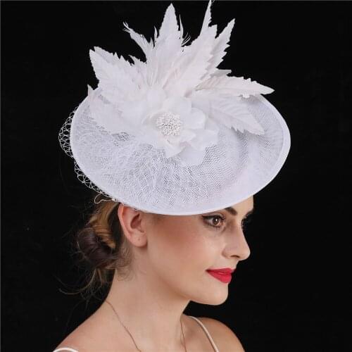 Leaf Decor Nice Fascinator Party Hat Flower Women Chic Derby Kenducky Headpiece With Flower Hair Accessories Ladies Church Event