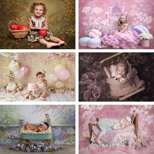 Mehofon Photography Background Oil Painting Flower Texture Abstract Floral Maternity Newborn Baby Portrait Photo Studio Backdrop