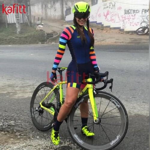 Kafitt Pro New Road Cycling jerseys womens long-sleeved mountain bike cycling apparel Maillot Ropa Ciclismo jumpsuit Feminino