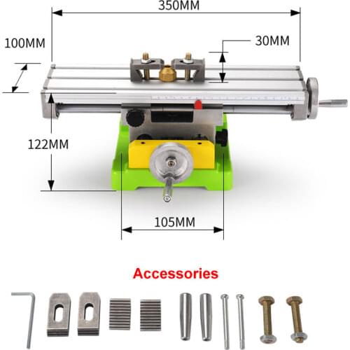 Compound Slide Table Milling Working Cross Worktable for Milling Machine Compound Drilling For Bench Drill 6350