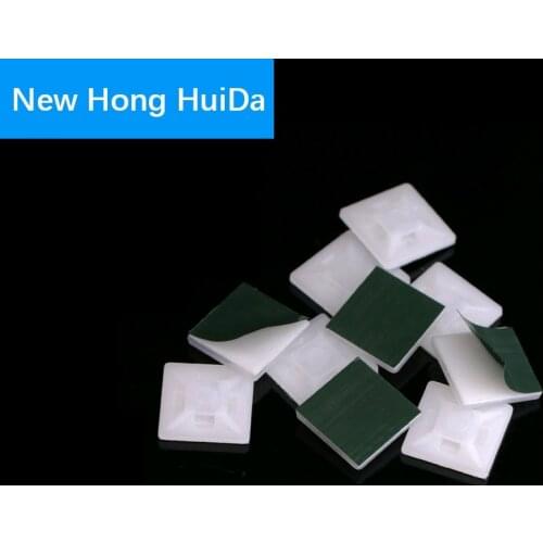 Stick-on Cable Tie Mounts Self Adhesive Wall Holder Fixing Seat Clamps Routing Looms Wire Cable Base Clip