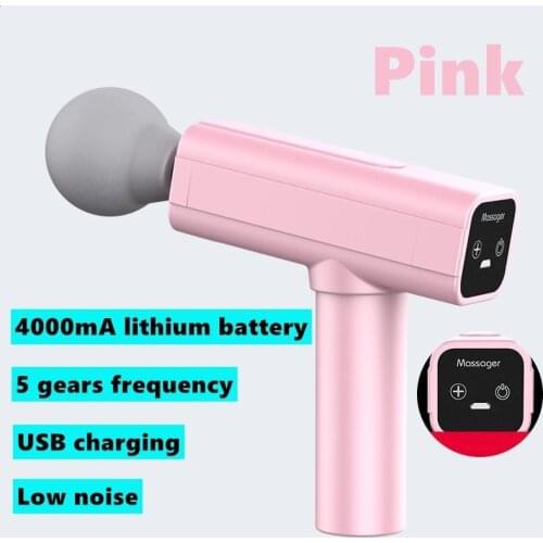 Pink Girls mini massage gun USB charging light portable masaage gun relajante muscular gereedschap vibro-massager head massager
