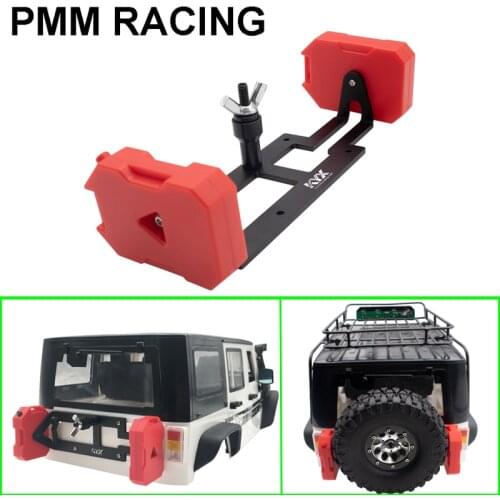 Metal spare tire Bracket frame with simulation decoration Double oil tank For 1/10 RC Crawler Car Traxxas TRX4 SCX10 D90 TRX6