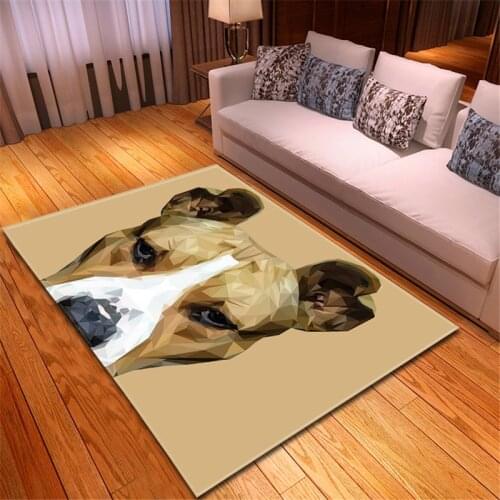 Fashion 3D cute dog living room bedside area carpet decoration corridor mat flannel non slip carpet-11