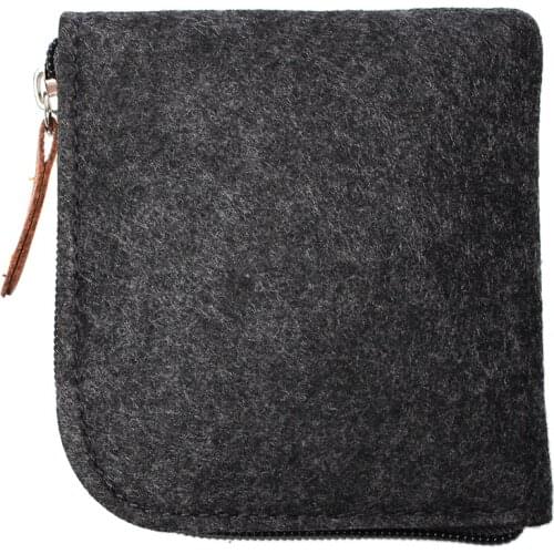 2021 Felt Fashion Coin Purse Women Girls Cute Wallet Bag Change Pouch Key Card ID Holder Simple Short Purse Zipper Bag