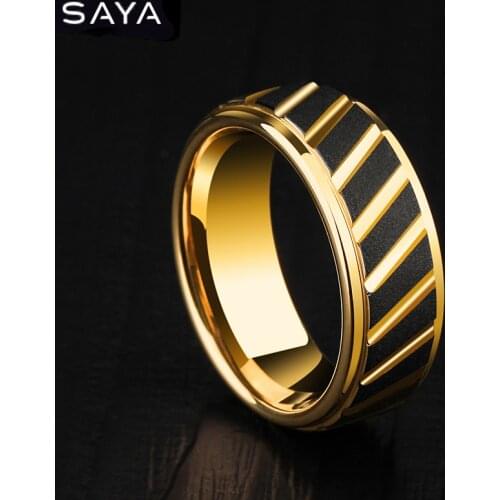 High Polished 8mm Width Tungsten Men Wedding Rings Fashion Jewelry, Customized