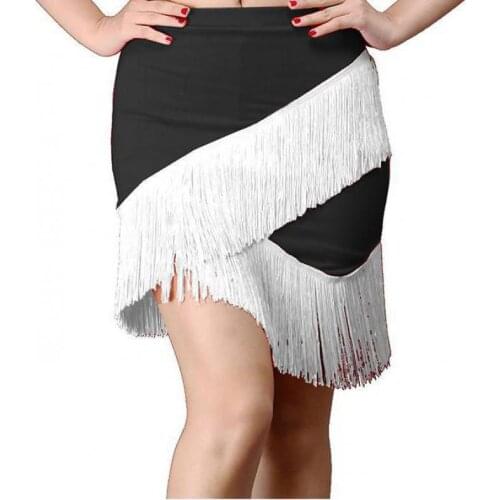 New Latin Dance Skirt Women Performances Three Layer Tassel Fringes Dance Costumes Adult Children Practise Latin Ballroom Skirts