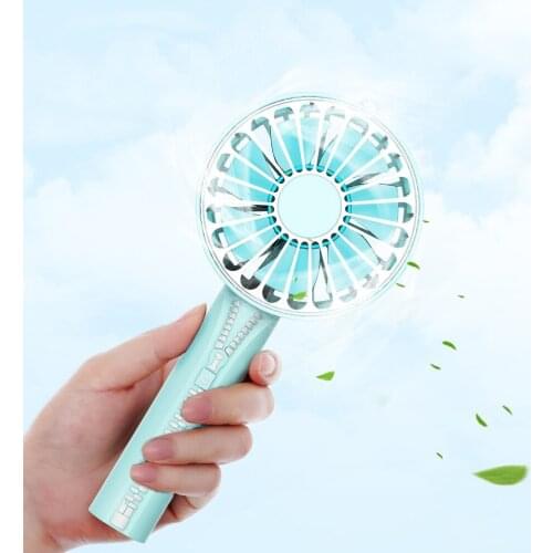 Rechargable Creative Mini Fan Cooler Handheld USB Electric Mini Hand Portable Fan Table 3 Gears Voice Reduced Fan