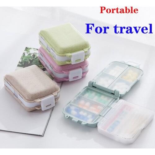 Portable Pill Box 7days Weekly Tablet Pill Medicine Box Medicine Holder Pill Case Splitter Tablet Storage Organizer for Travel