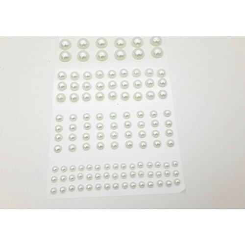 10sheet /1180pcs half Pearl Self Adhesive Sparkle Rhinestones Crystals Beads Diamante Bling Gemstones Scrapbooking Stickers IPOD