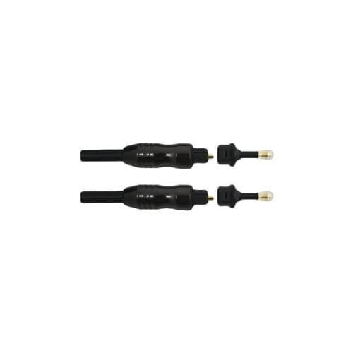 Silver HT-Toslink Cable with 3,5mm 2,5 meter Jack adapter. Made of metal, gold connection maximum optical fiber audio
