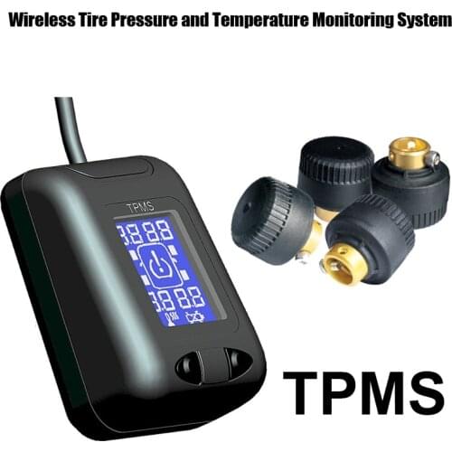 Tire Pressure Monitoring System Car TPMS with 4 pcs External Sensors high Low pressure high temperature warnings