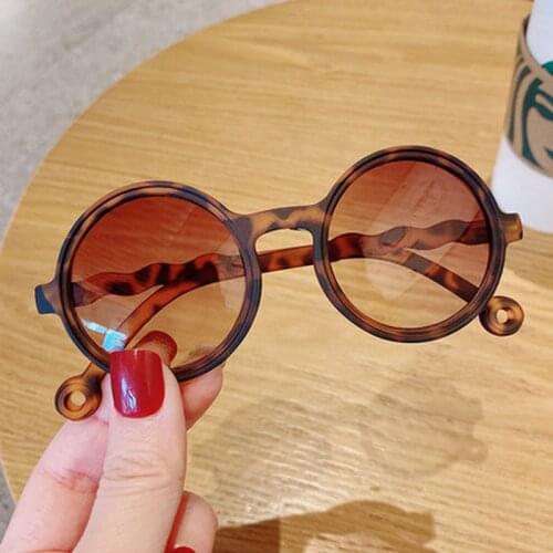 Boy Girl Cute Cartoon Fashion Round Sunglasses Children Vintage Candy Color Sunglasses UV400 Protection Classic Kids Eyewear