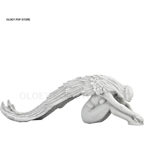 Decoration Angel Memorial Redemption Wings Resin Sculpture Ornaments Outdoor Figurine Crafts Garden Decoration Courtyard Home