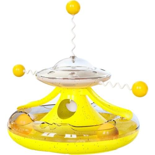 Cat Turntable Leaking Food Toys Pet Toys Cat Puzzle Game Funny Cat Stick Cat Feeding Roller Turntable Kitten Tumbler Cat Tunnel