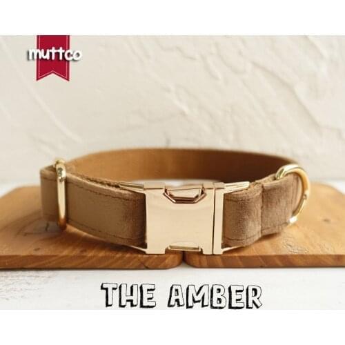 10pcs/lot MUTTCO adjustable dog collar THE AMBER flexible leash set for pets security training 5 sizes UDC079J