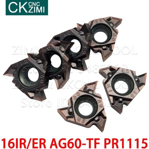 16ER AG60-TF PR1115 16IR AG60-TF PR1115 Internal external thread turning inserts CNC Metal lathe turning tools 16IR 16ER AG60