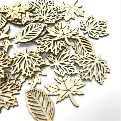 200PCS 50MM Home Decoration Hanging Ornament Accessory Painting Scrapbooking Craft Wooden DIY Animals Shape Embellishments