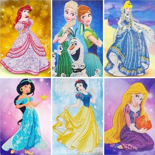 5D Diamond Painting Disney Princess Snow White Cross Stitch Embroidery Kit Handmade Art Mosaic Partially Drill Home Decor Gifts