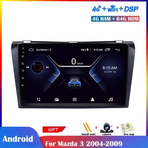 9 inch Android Multimedia Player For Mazda 3 2004 2005 2006 2007 2008 2009 DSP Car Radio Stereo GPS Navigation IPS Screen