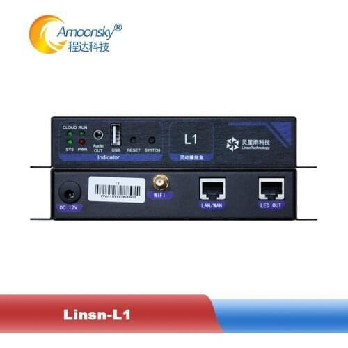 LINSN L1 asynchronous player Supports up to 650 thousand pixels WIFI、LAN、USB importing program applies to advertising machine