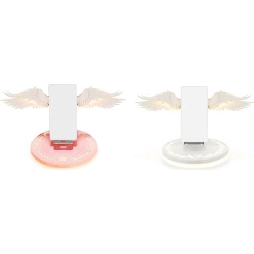 Universal LED Qi Wireless Charge Dock 10W Angel Wing Fast Wireless Charger For Cellphone Pro X XR 8 Plus Mobile Phone