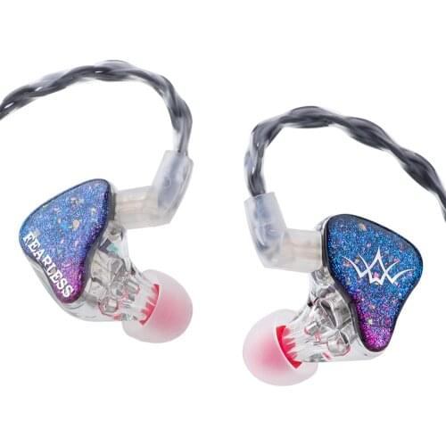Fearless Audio Tequila 1DD+6BA Hybrid Driver In-ear Earphone with 8mm Dual-magnetic Composite DD, Starry Faceplate, Detachable Q