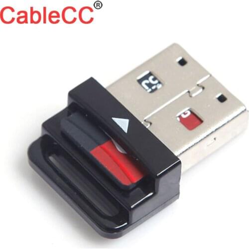CableCC USB 2.0 to Micro SD T-Flash TF SDHC M2 Cell phone & tablet Memory Card Reader Black Mini Size