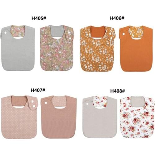 Floral Vintage Baby Double-Side Cotton Bibs Bandana Girls Feeding Saliva Towel P31B
