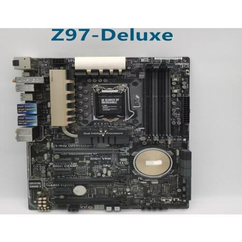 For aSUS Z97-Deluxe original motherboard for intel DDR3 LGA 1150 USB3.0 USB3.1 boards 32GB Z97 used Desktop motherborad