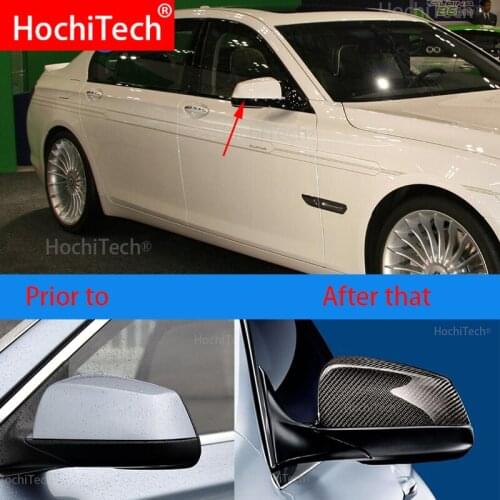 For BMW 7 Series F01 2009 2010 2011 100% Real Carbon Fiber Rear View Mirror Cover Side Mirror Caps car styling