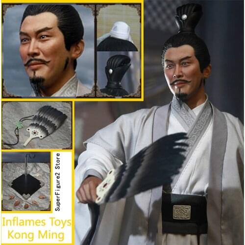 INFLAMES Romance Of The Three Kingdoms Sleep Dragon Kong Ming Middle-aged Version Action Figure Model FIGURES In Stock NEW