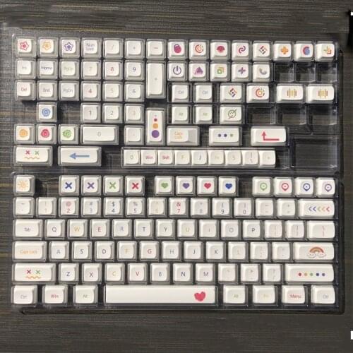 PBT Dye Subbed Key Caps Personalized Color pen Theme Keycaps For MX Switch Mechanical Keyboard XDA Profile Keycap