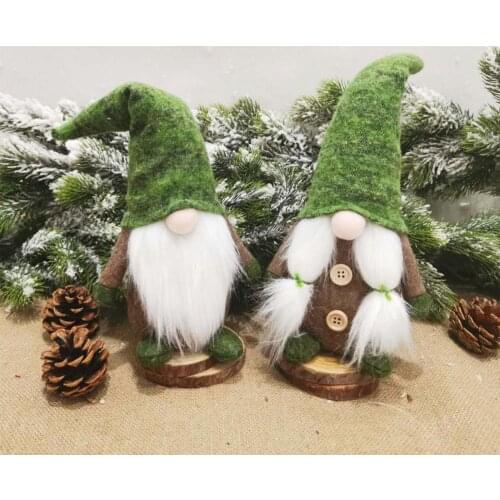 Newest Arrival Christmas Gnome Decoration Handmade Nordic Gnome Plush Standing Forest Elf Figurine Table Ornaments