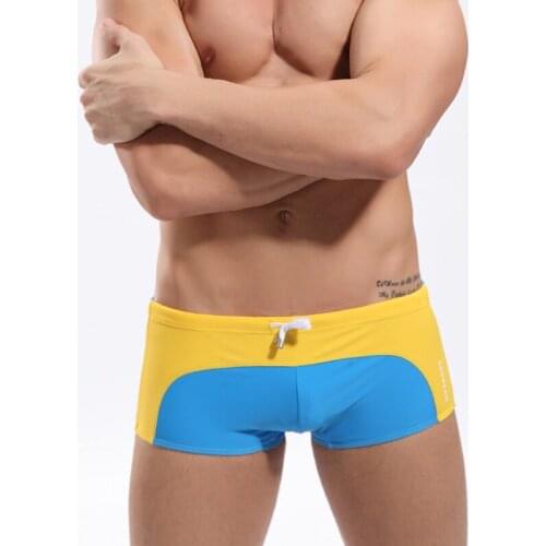 New mens boxer swimwear 2021 men sexy low waist swimsuits men swim trunks briefs bikini men swimming sports surf bathing suits