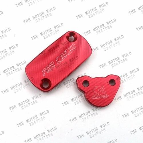 CNC Front & Rear Brake Reservoir Fluid Cover Fit CR125 CR250 CR150R CRF250R CRF250X CRF450R CRF450X Motorcycle MX Enduro Motard