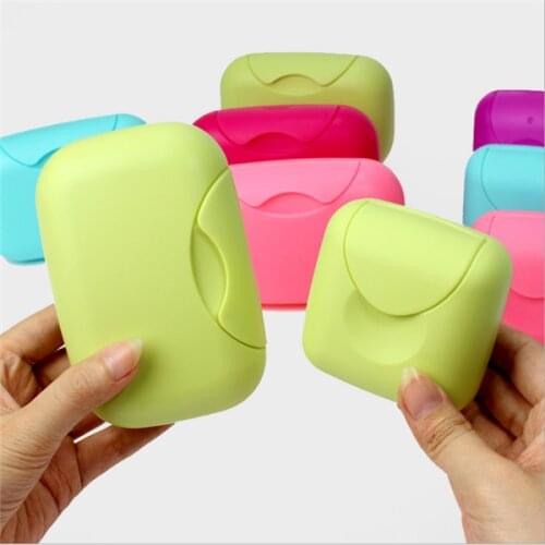 Plastic Travel Soap Box Portable Creative Dish Plate Case Holder Home Shower Bathroom Sealed Soap Case